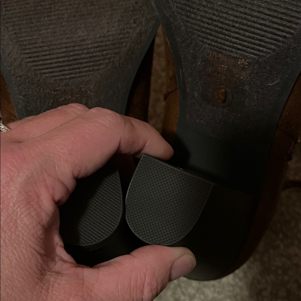 Soda Chestnut Ankle Booties 3.5 inch heel at highest point - Picture 6 of 6